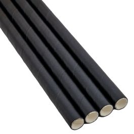 Black 5Ply Paper Straws Wrapped Regular (2000) | Oji Fibre Solutions