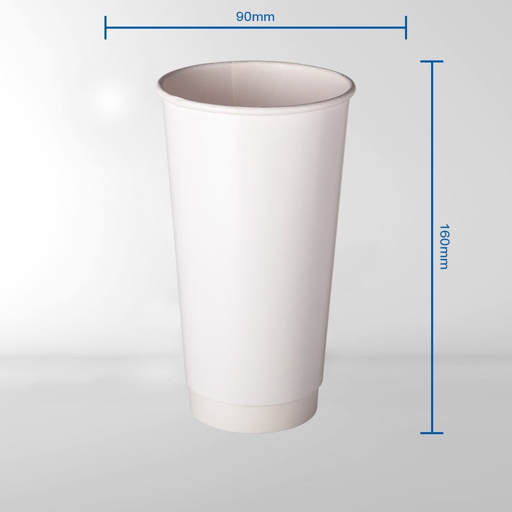 Paper Cup Hot Double Wall White - Yumico