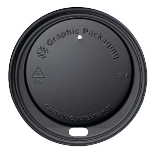 Black - 80mm - PS Premium Hot Cup Lid 