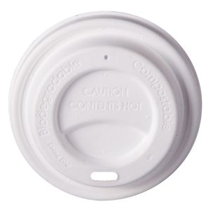 Pulp Paper Lid - 80mm - White