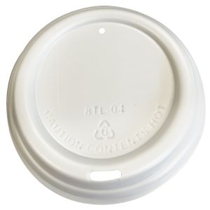 White - 80mm - PS Hot Cup Lid