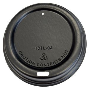 Black - 90mm - PS Hot Cup Lid 