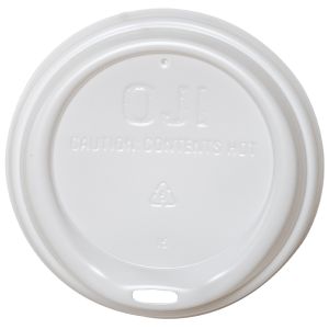 White - 80mm - PS OjiFS Hot Cup Lid 