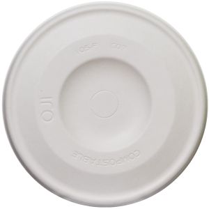 105mm Bagasse (Sugarcane Pulp) Flat Cold Cup Lid