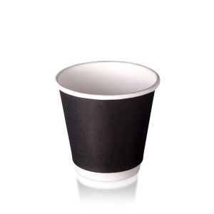 Black S2 - 90mm 8oz - Double Wall Hot Cup