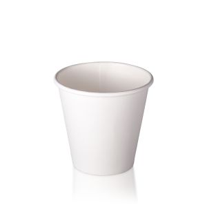 White S4 - 90mm 8oz - Single Wall Hot Cup